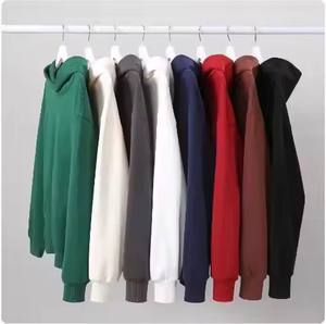 Men's 100% Cotton Thick Heavy French Terry Pullover Hoodie High Quality Blank Oversized Streetwear Print Knitted Anti-Wrinkle - Product Image 3