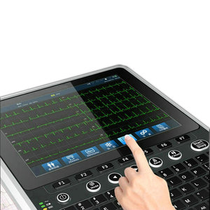 Électrocardiographe à écran tactile 12 fils 12 canaux EKG Machine <span class=keywords><strong>Ecg</strong></span> Machine avec chariot d'imprimante d'interprétation - Product Image 2