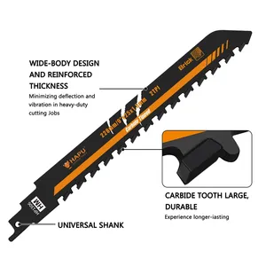 Lame de <span class=keywords><strong>scie</strong></span> sauteuse HAPU 9 pouces 2TPI pour maçonnerie, lames à pointe carbure pour <span class=keywords><strong>couper</strong></span> le béton cellulaire, la <span class=keywords><strong>brique</strong></span> creuse, la <span class=keywords><strong>brique</strong></span> <span class=keywords><strong>rouge</strong></span>, le ciment - Product Image 3