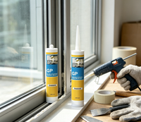 Mastic silicone acide GP direct usine, colle étanche pour l'étanchéité des joints de verre et de cadre en aluminium de fenêtre, adhésif de construction