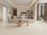 Dalles de pierre frittée beiges, couleur blanc laiteux, surface mate, grandes dalles pour salon extérieur perforé