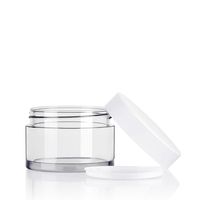 Kits de bouteilles en plastique PET à paroi épaisse de 50 ml, 80 ml, 100 ml, pot à crème pour contenants cosmétiques