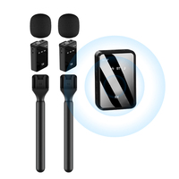 Microphone Lavalier sans Fil Portable 2,4 GHz pour Interview, Kit Double Micro Plug-and-Play pour Diffusion en Direct - Offre Spéciale