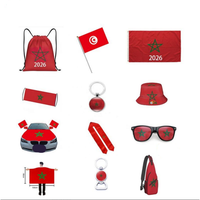 Hochwertige Marokko-Flagge Kordelzugbeutel Sonnenbrillen-Brusttasche Fischerhut Abschlussstola Schlüsselanhänger Handgehaltene Flagge