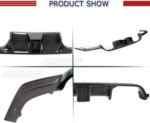 <b>Car</b> Rear Bumper <b>Diffuser</b> Lip With Lamp LightFor BMW F80 M3 F82 M4 2015-2020 Spoiler Protector Splitter Carbon Fiber Style - Product Image 4