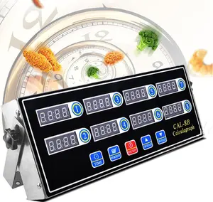 Temporizador Digital de acero inoxidable para restaurante, calculadora mecánica de cocina con 8 canales, temporizador Temporizado, directo de fábrica