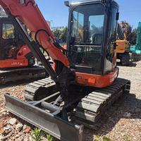 Excavatrice Kubota U55-4 d'occasion en bon état, faible nombre d'heures, hydraulique d'origine, excavatrice sur chenilles Kubota U55-4 à vendre