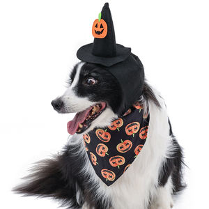Halloween אביזרים תחפושת מחמד להגדיר כובע פוליאסטר מפחידים עבור חתולים גדולים כלבים פשוטים פסטיבל הדפסה האביב - Product Image 2