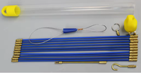 Kit d'accessoires électriques les plus populaires : Kit de guidage de câbles en cuivre avec tire-fil et tige de tirage, et tige de tirage en plastique pour plafond