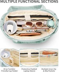 कुलीटेड नायलॉन टोटे बैग महिलाओं शरद मल्टी लैपटॉप क्लाउड कंधे बड़ी क्षमता यात्रा कॉस्मेटिक स्टोरेज जिम बैग - Product Image 2