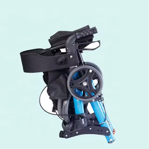 <strong>Roller</strong> Folding <strong>Walker</strong> Portable Adjustable Shopping Medical Outdoor Aluminum Walking Aid with <strong>Seat</strong> - Product Image 6