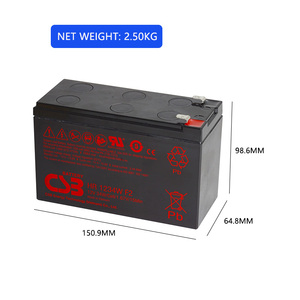 Batería CSB HR1234W F2 12V 34W 9Ah de Plomo-Ácido, Libre de Mantenimiento, Recargable, VRLA - Product Image 2