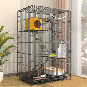 Conception d'élevage d'embarquement <span class=keywords><strong>Cage</strong></span> à chat pliante pliable d'intérieur en gros pour chats - Product Image 1