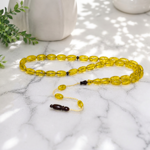 Élégantes perles de prière islamiques en résine, faites à la main, chapelet musulman Dhikr, cadeau religieux spirituel pour hommes, femmes, familles, thème ange, rondes - Product Image 1
