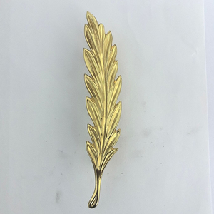 Luxury Creative Brass Floral Leaf Pull Apartment Hotel Decorative Furniture Hardware Drawer Cabinet <strong>Door</strong> Wardrobe Handle <strong>Knobs</strong> - Product Image 4