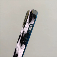 Étui de téléphone portable en cuir artificiel TPU avec impression de papillon noir en lettres anglaises pour iPhone X Xr 11 12 13 14 15 16 17 18 Pro Max