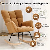 Chaises d'allaitement compactes Sherpa confortables à bascule rembourrées pour bébé