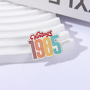 Pin de Esmalte Vintage Edición Limitada <span class=keywords><strong>1985</strong></span>, Broche Retro de Aleación, Insignia para Solapa o Mochila, Accesorio de Moda, Regalo para Amigos - Product Image 2