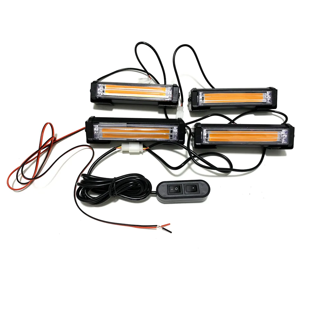 40W 80W LED COB Car front Grille warning Light Head Mini Strobe Emergency Light bar Surface Mount for Fire truck 12~24V