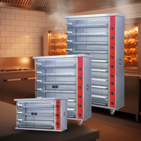 Machine à rôtir le poulet XY, four horizontal à trois, six ou neuf têtes, four à rôtir le poulet commercial automatique, four à rôtir le canard rotatif