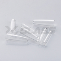 Tube en verre borosilicate pré-coloré XY GLASS avec trous pour filtre et papier à rouler, embout conique en verre pour fumer