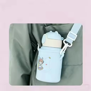 Stainless Steel Kids Water Bottle Sports Vacuum Insulated Bottles Double <b>Wall</b> <b>Insulation</b> Kids Water Bottle With Straw Strap - Product Image 4