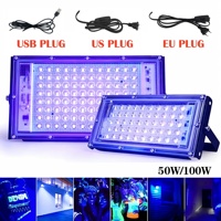 Projecteur UV 395nm, projecteur LED fluorescent pour scène, lampe à ongles en verre, lumière ultraviolette 395nm pour théâtre, IP65