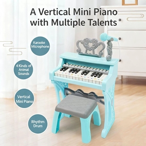 Wholesale Children <b>Electronic</b> Mini Piano With Karaoke Microphone Multi Sound Modes Baby Music Enlightenment <b>Keyboard</b> Toy - Product Image 4