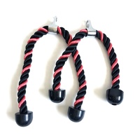 Accessoires pour machine à câbles de gym, système de poulie 27 et 36 pouces, corde de triceps rose de luxe pour tirage vertical