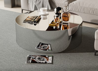 Table basse luxueuse et Unique en forme de diamant en miroir, Table centrale pour le salon