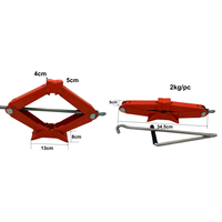 Kit Cric Ciseaux 1T Levage 85mm-330mm pour Urgence Routière YLS09