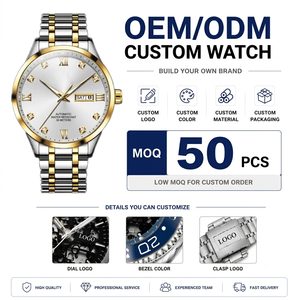 Montres automatiques personnalisées pour couple, mouvement mécanique, ensemble pour lui et pour elle, bracelet en acier inoxydable, montre squelette de luxe, OEM ODM - Product Image 1