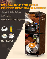 Nouvelle machine distributrice de café instantané en poudre, style armoire, pour boissons chaudes et froides, à monnayeur.
