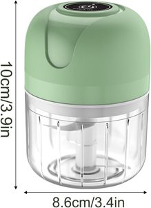Picadora de Alimentos Eléctrica Inalámbrica USB Moderna y Compacta 4 en 1, Trituradora de Ajo Manual, Prensa, Picadora de Verduras, Chile y Carne - Product Image 3