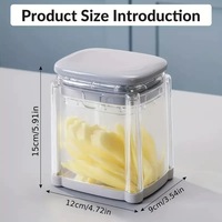 Couteau à découper multifonctionnel moderne en plastique et acier inoxydable avec récipient, accessoire de cuisine manuel, 6 lames, durable et compatible four