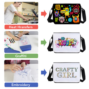 Sac messager vierge imprimable par sublimation, sac bandoulière féminin, sac à dos personnalisé, dropshipping - Product Image 5