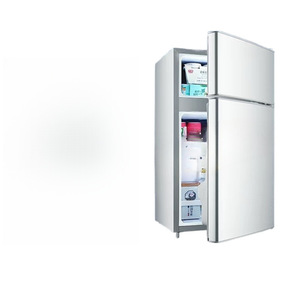 Compact Refrigerator 118L Double Door Manual Defrost Adjustable <b>Shelves</b> For Home Dorm Office Use - Product Image 2