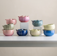 Ensemble de thé matcha en céramique de style japonais Flower Rhyme, ensemble de 4 pièces, bol à thé en céramique, boîte verte cadeau