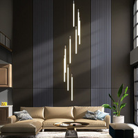 Long plafond suspendu en or moderne et personnalisé, grand lustre rotatif pour salon, lumière led de luxe k9 lustre en cristal
