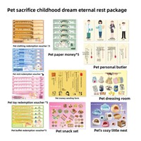 Articles funéraires pour animaux de compagnie (chiens et chats), ensemble funéraire artisanal simulé pour animaux de compagnie avec design universel