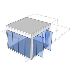 상업용 슈퍼마켓 minimart 음료 워크 인 냉동고 쿨러 신선한 꽃 유리 문 디스플레이 쇠고기 양고기 돼지 고기 콜드 룸 - Product Image 6