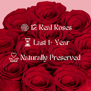 Usine en gros 12 pièces tête de Rosas fleur éternelle pour toujours rose éternelle avec boîte-cadeau préservée rose dans une boîte ronde - Product Image 4