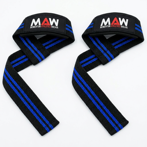 MAW Lifting Straps Black Green Anti-Slip Gym Weightlifting Equipment Unisex Velcro Closure - Product Image 2