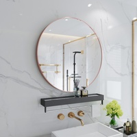 Miroir Mural Rond pour Salon, Chambre, Salle de Bain, Lavabo - Miroir de Vanité Circulaire pour Usage Décoratif
