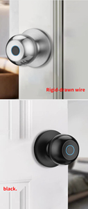 Tuya Smart Fingerprint Door Knob Stainless Steel Biometric <b>Lock</b> for Wood Door <b>Remote</b> Unlock via App - Product Image 6
