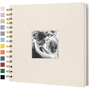 <span class=keywords><strong>Album</strong></span> photo DIY à feuilles mobiles, recouvert <span class=keywords><strong>de</strong></span> tissu, avec fenêtre, pour scrapbooking, cadeau <span class=keywords><strong>de</strong></span> <span class=keywords><strong>mariage</strong></span> pour couple, 8, 10, 12 pouces - Product Image 2