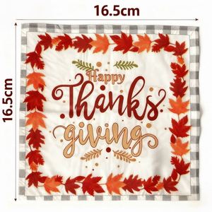 Décoration de table de Thanksgiving, éléments d'automne, serviettes en papier 2 plis, 16 pièces, design citrouille, serviettes en papier - Product Image 4