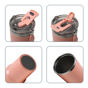 Portable Curved Handle Stainless Steel Water <b>Bottle</b> 40oz Insulated Tumbler For Outdoor Travel Use - Product Image 3