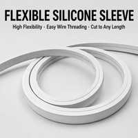 Tube en silicone flexible pour bande LED, gaine LED étanche, diffuseur en silicone, profilé en silicone pour bande LED