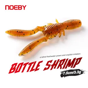 NOEBY 7.5Cm/3.3G Umpan Lembut Memancing Udang dengan Cakar Apung Jig Texas-Rig